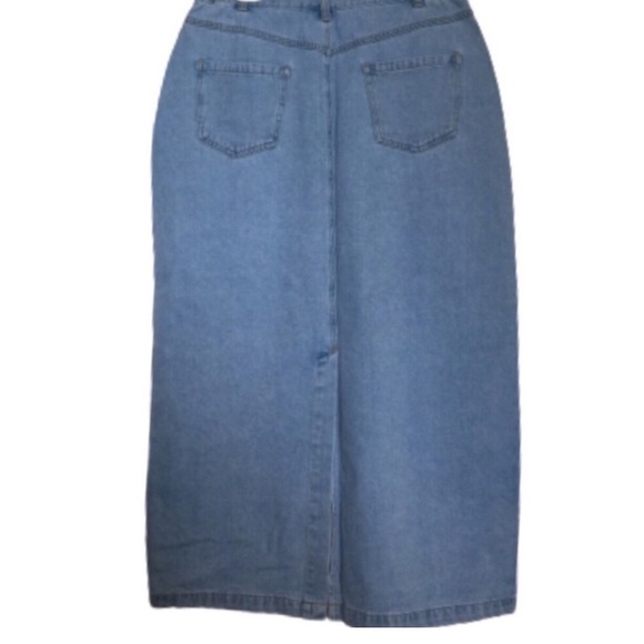 VINTAGE CERVELLE Jacket Skirt Set Embroidered Denim Jean Women’s Large LIKE NEW - Picture 11 of 16